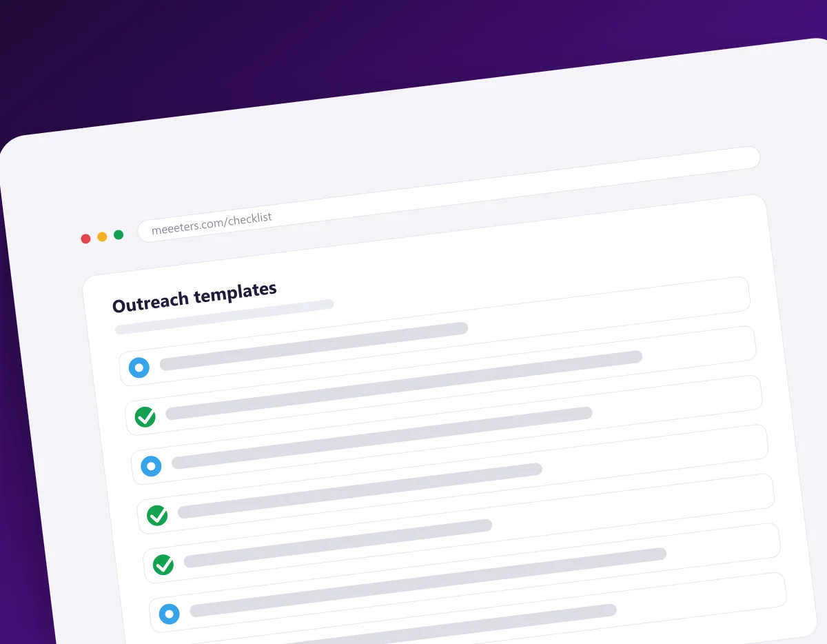 Backlink outreach template checklist
