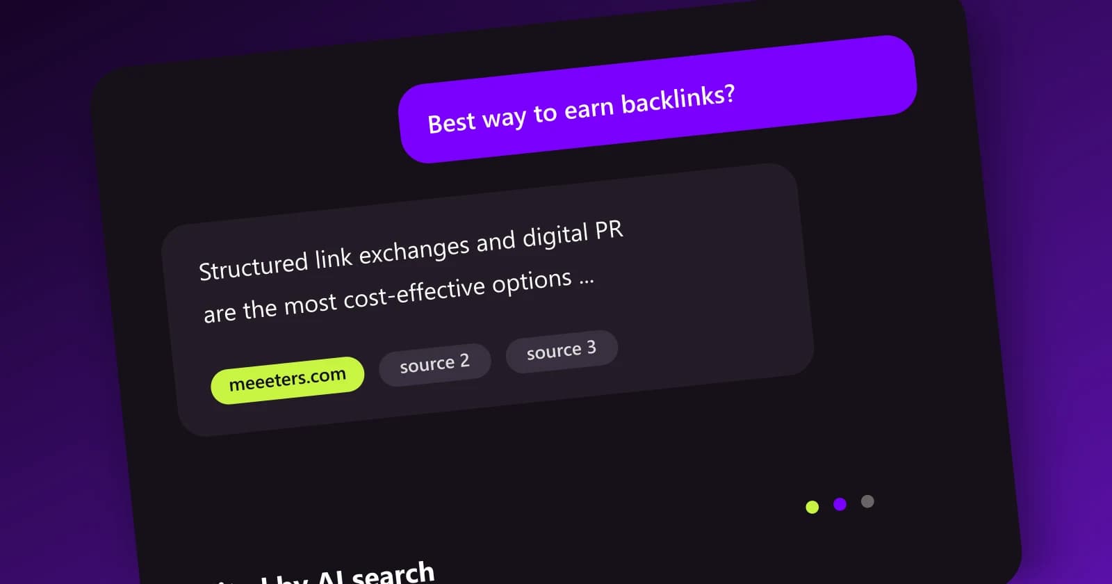 AI search answer citing meeeters.com as a source