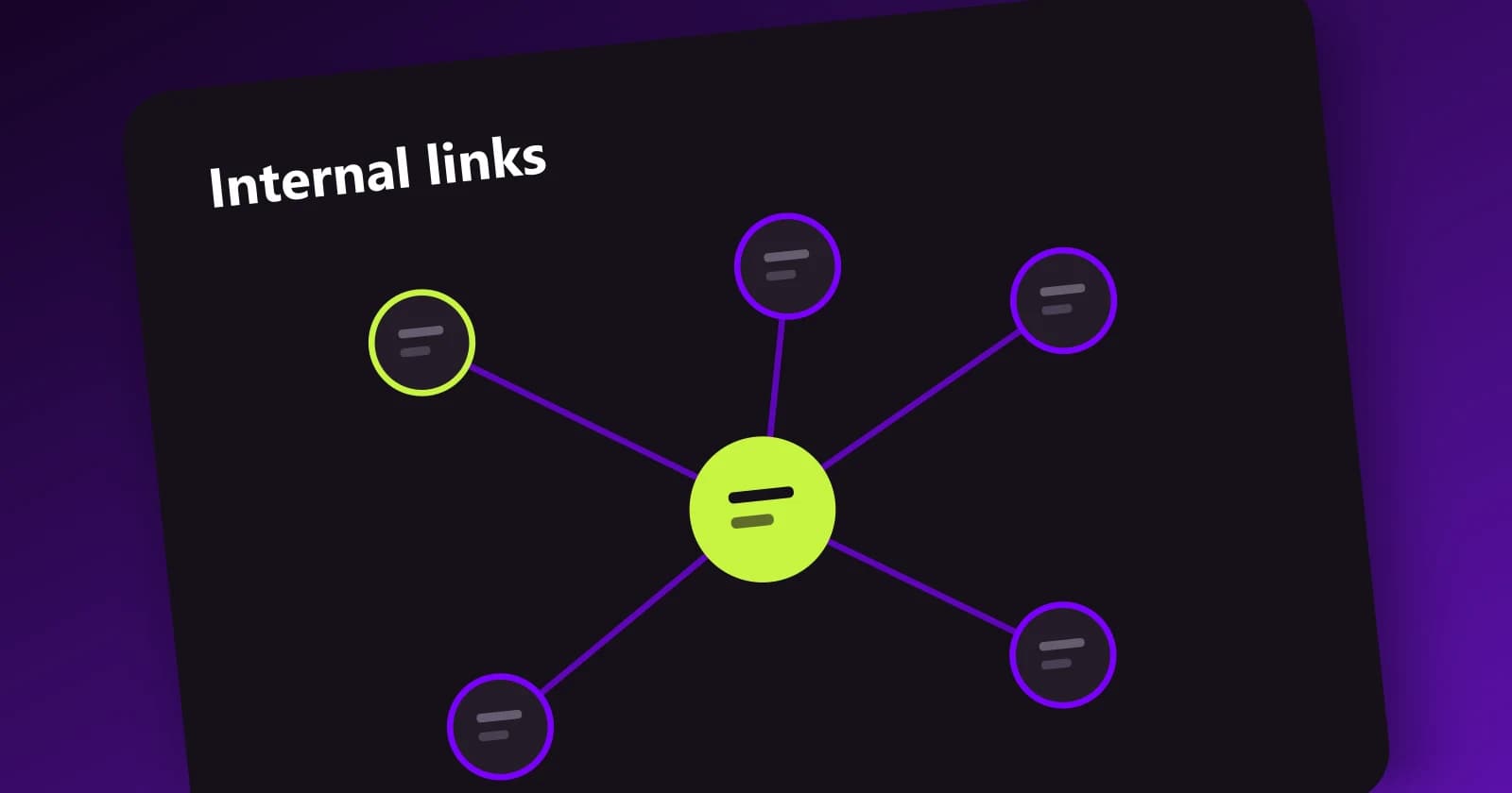 Diagram of internal links flowing from a hub page to related pages