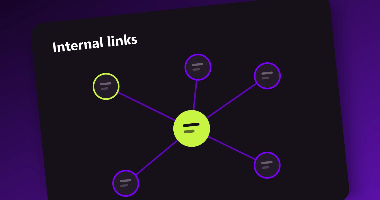 Diagram of internal links flowing from a hub page to related pages