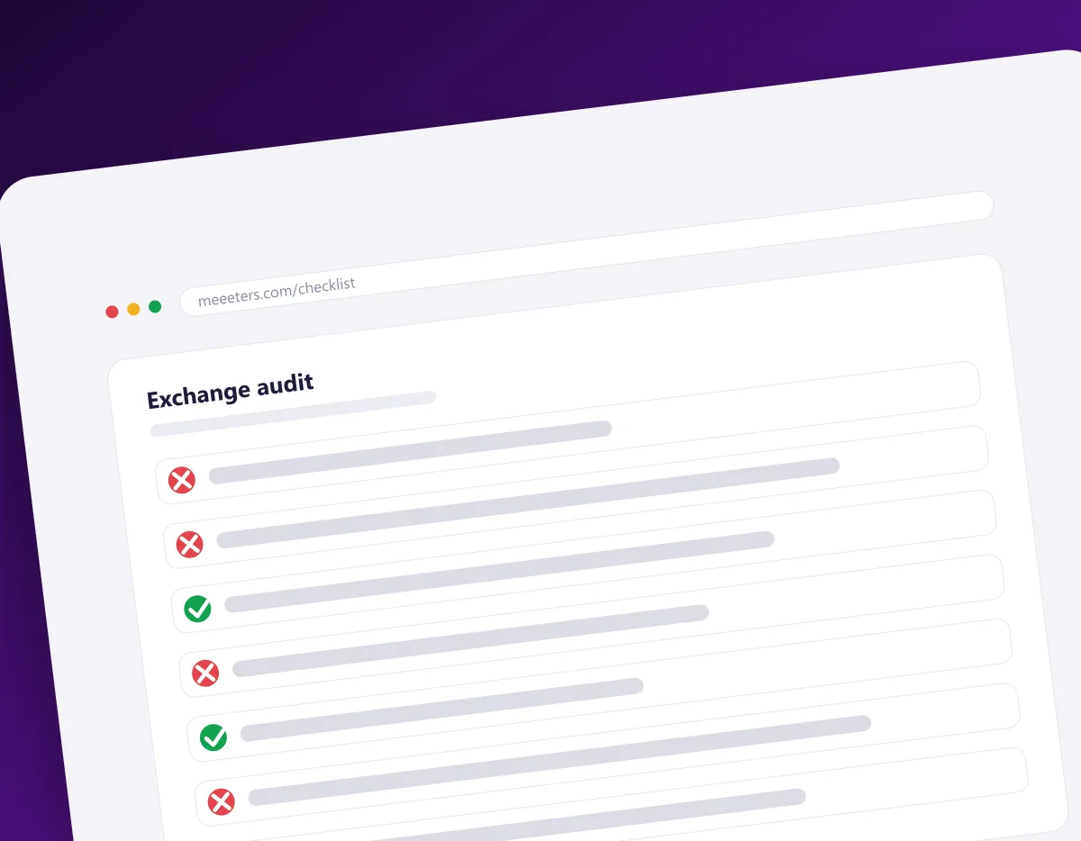 Link exchange audit with failed checks