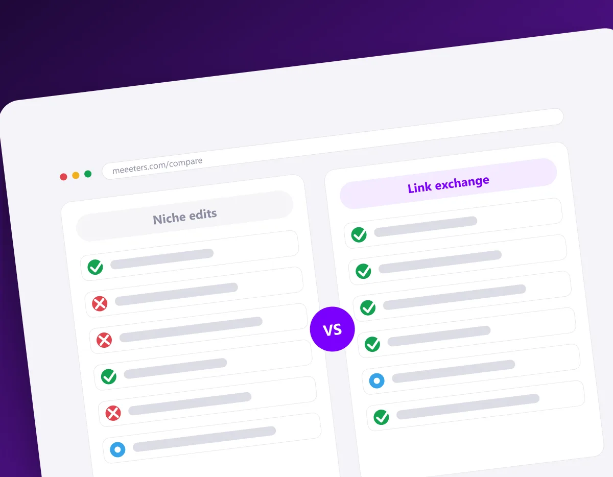 Niche edits compared to link exchange