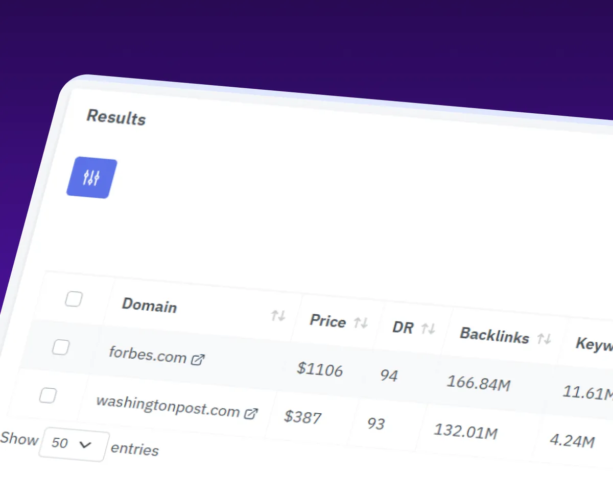 Illustration comparing backlink acquisition tools